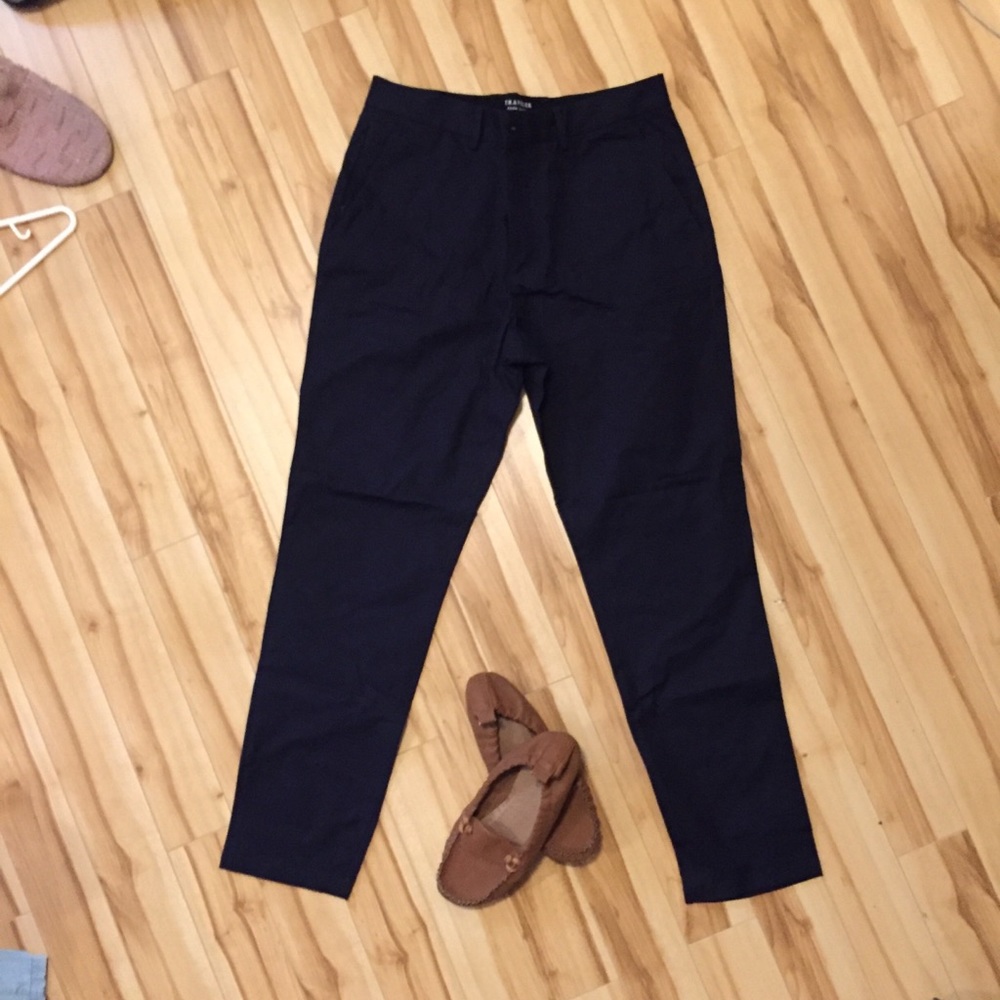 Deep navy blue dress pants trousers